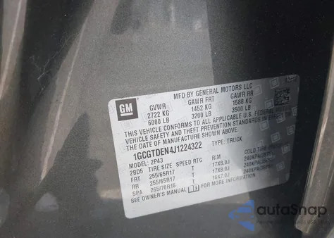 2018 Chevrolet Colorado Z71 from USA, damaged, VIN 1GCGTDEN4J1224322